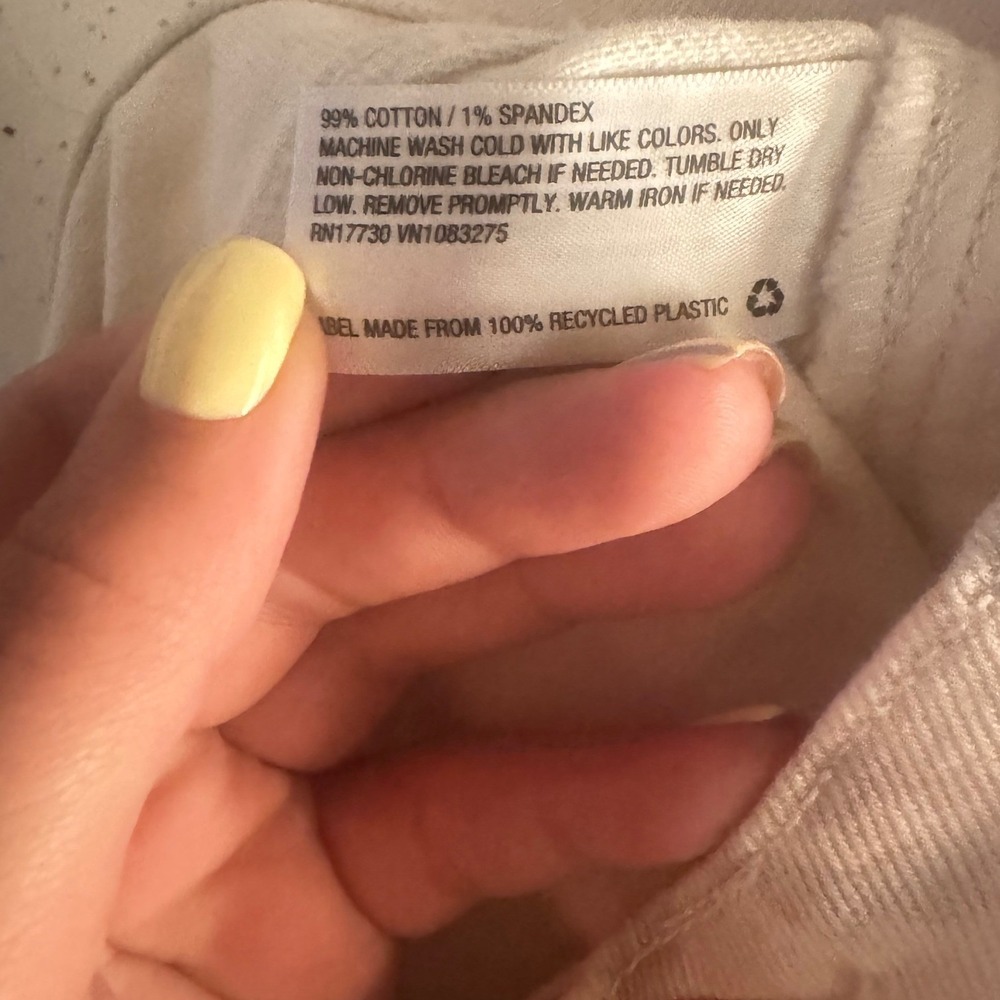 Universal Thread Vintage Straight Jeans Watercolor Cream Size 10 **See desc. ** - Picture 6 of 8